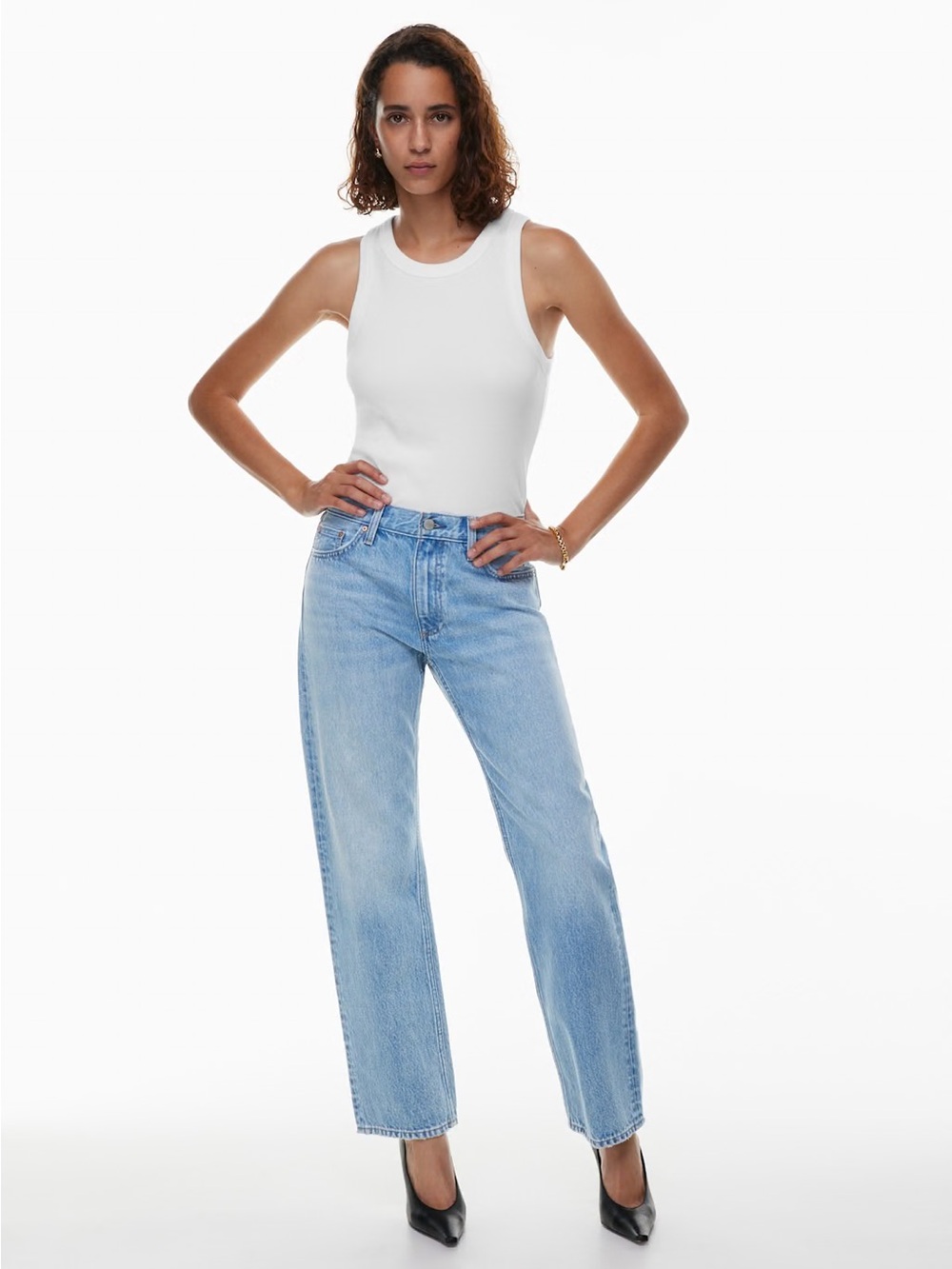 Denim Forum Light Blue Straight-Leg Jeans